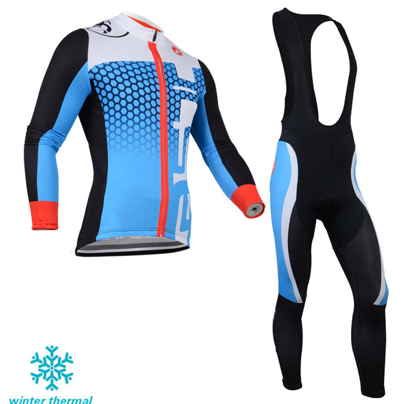 Winter Fleece Long Sleeve Cycling Jersey (Bib) Pants 105