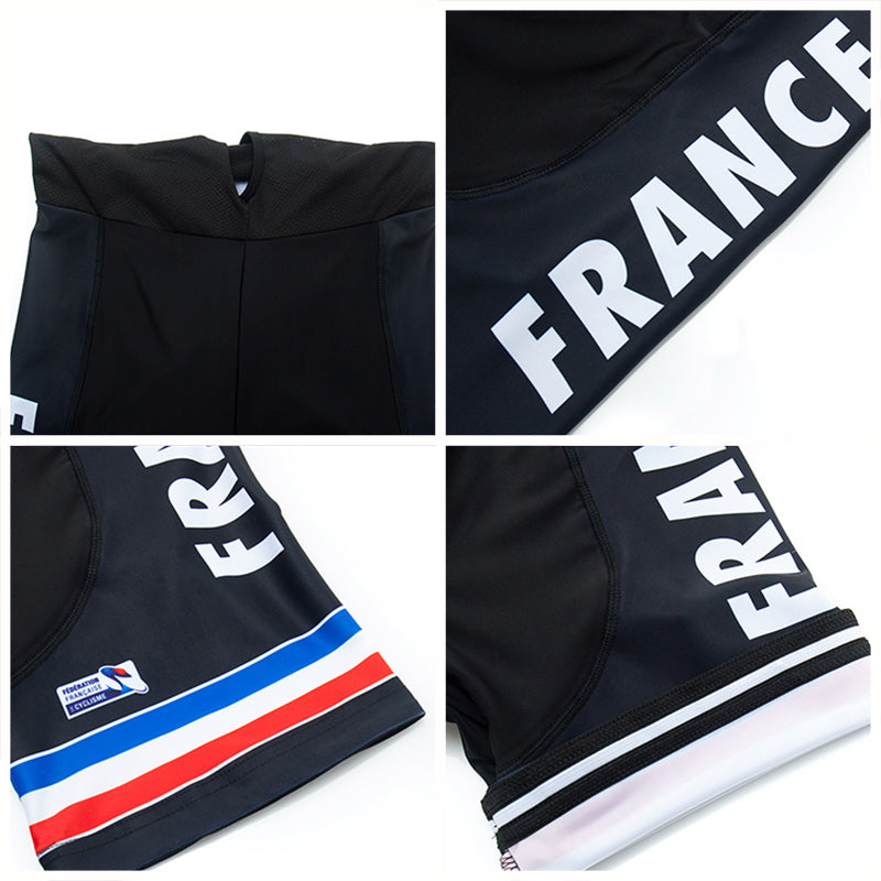 Men's Breathable Short Sleeve Cycling Jersey (Bib) Shorts France003-AC