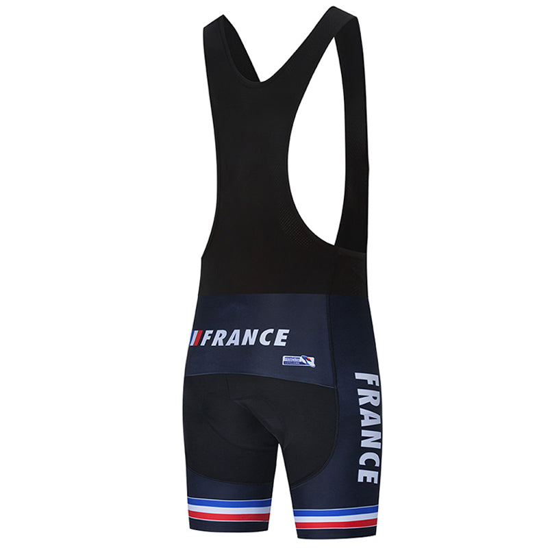 Men's Breathable Short Sleeve Cycling Jersey (Bib) Shorts France003-AC