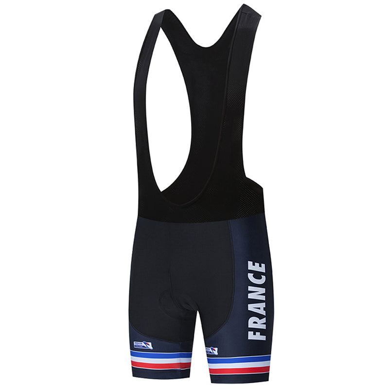 Men's Breathable Short Sleeve Cycling Jersey (Bib) Shorts France003-AC