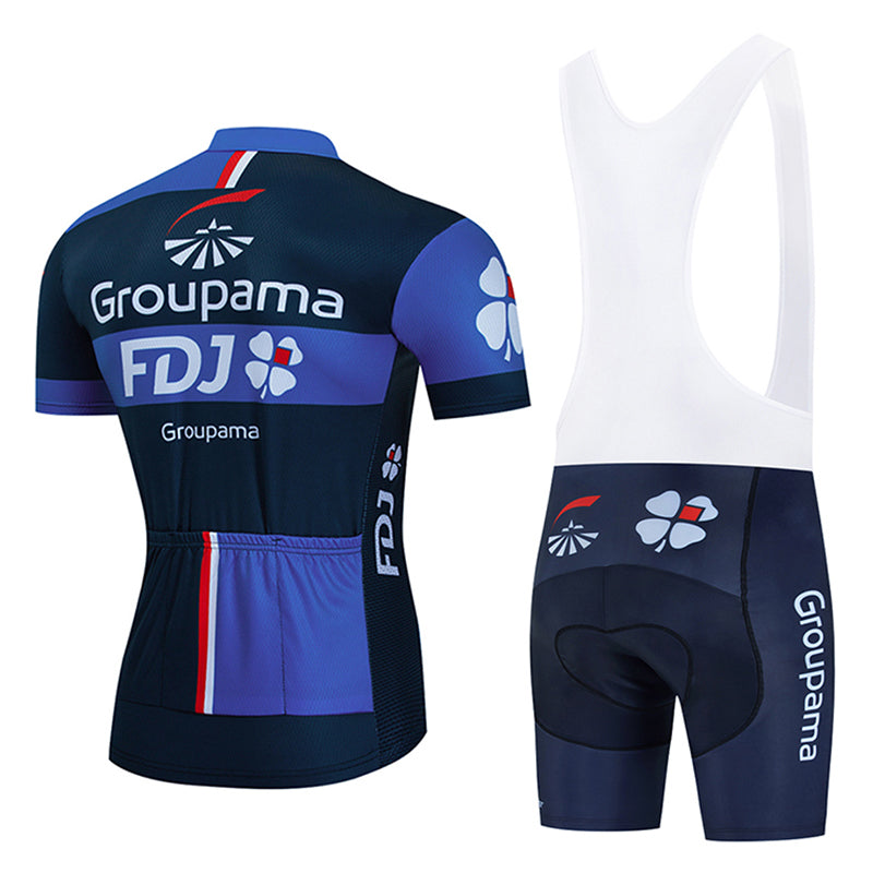 Men's Breathable Short Sleeve Cycling Jersey (Bib) Shorts FDJ007-AC
