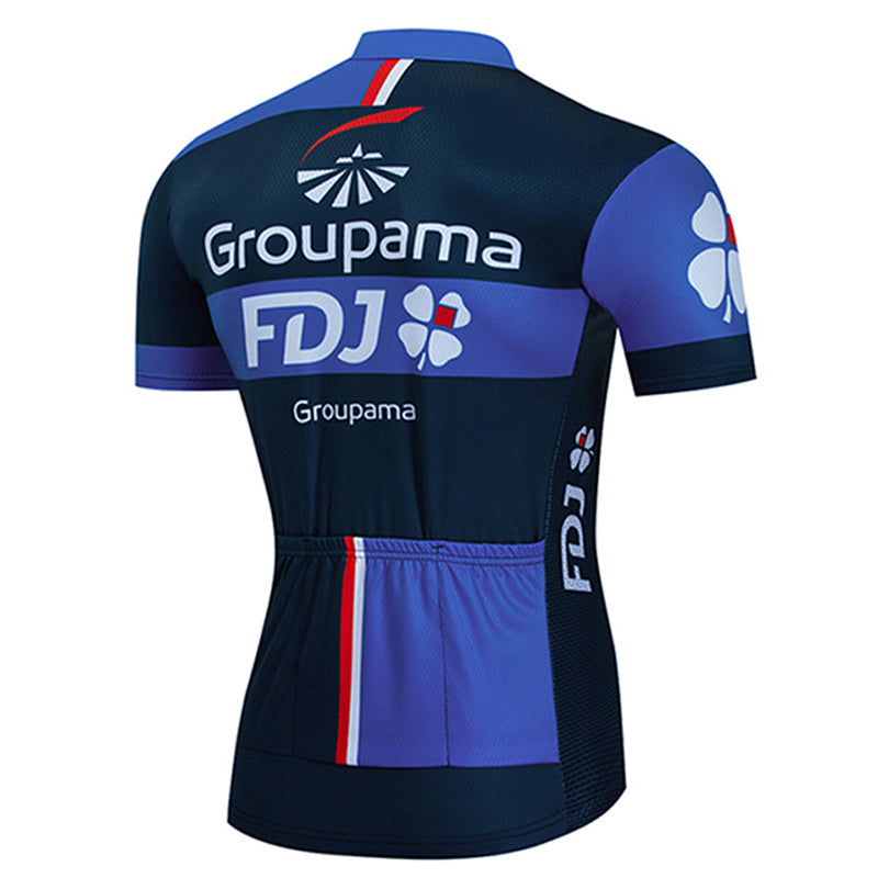 Men's Breathable Short Sleeve Cycling Jersey (Bib) Shorts FDJ007-AC