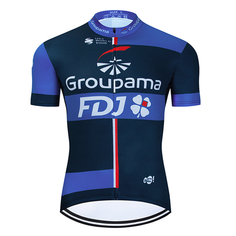 Men's Breathable Short Sleeve Cycling Jersey (Bib) Shorts FDJ007-AC