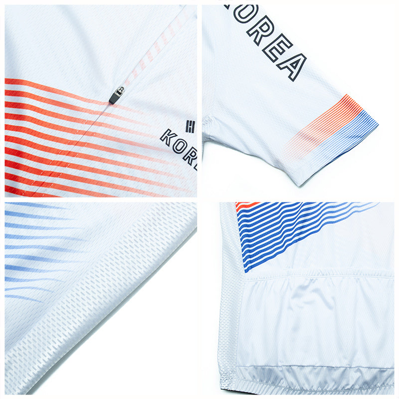 Men's Breathable Short Sleeve Cycling Jersey (Bib) Shorts Korea001-AC