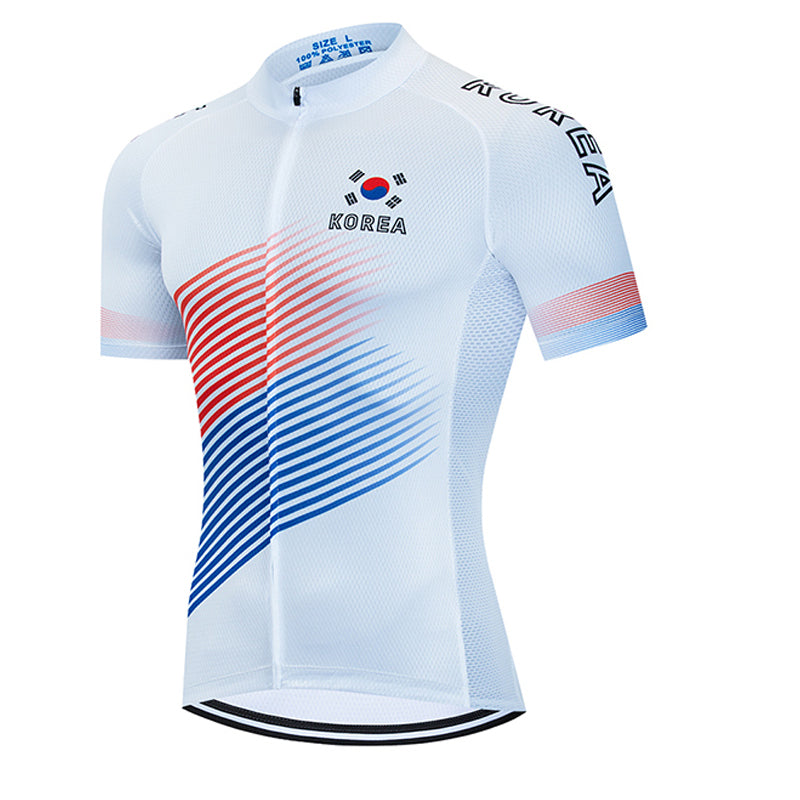 Men's Breathable Short Sleeve Cycling Jersey (Bib) Shorts Korea001-AC