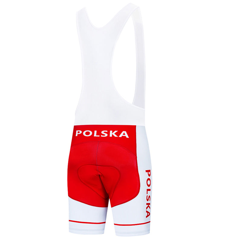 Men's Breathable Short Sleeve Cycling Jersey (Bib) Shorts Polska001-AC