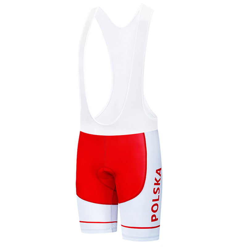 Men's Breathable Short Sleeve Cycling Jersey (Bib) Shorts Polska001-AC