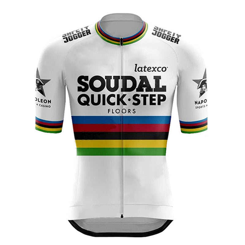 Men's Breathable Short Sleeve Cycling Jersey (Bib) Shorts Quick Step005-AC