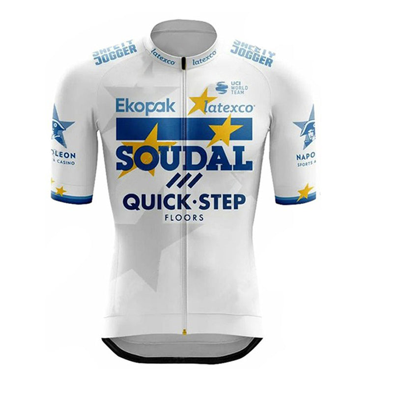 Men's Breathable Short Sleeve Cycling Jersey (Bib) Shorts Quick Step007-AC