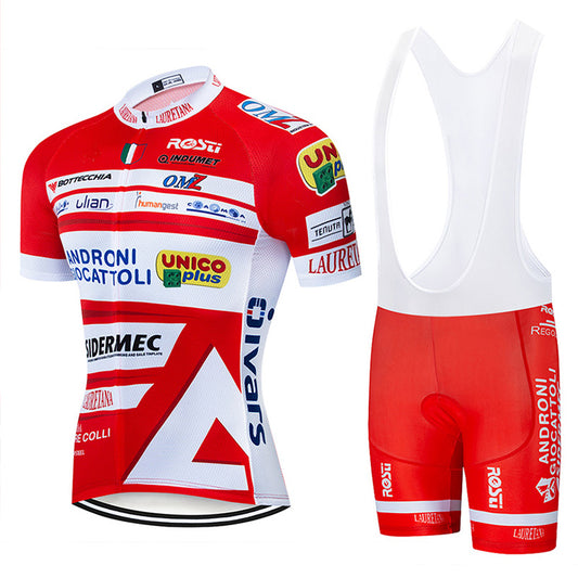Men's Breathable Short Sleeve Cycling Jersey (Bib) Shorts Androni003-AC