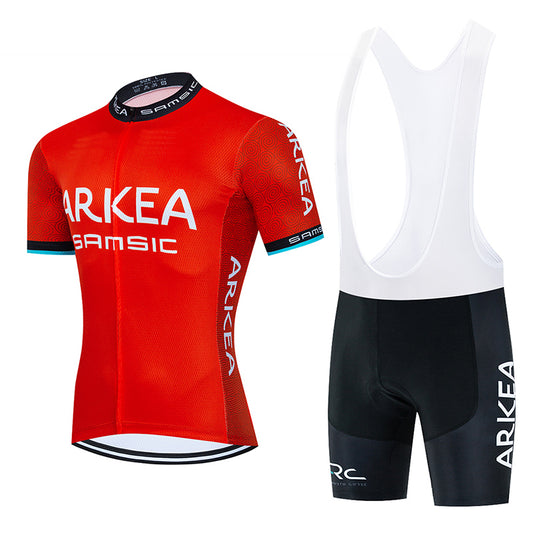 Men's Breathable Short Sleeve Cycling Jersey (Bib) Shorts ARKEA008-AC