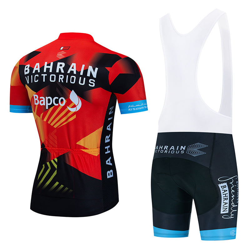 Men's Breathable Short Sleeve Cycling Jersey (Bib) Shorts Bahrain003-AC