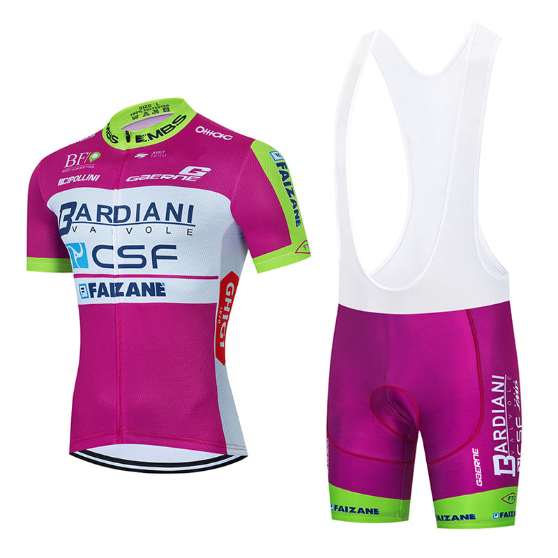 Men's Breathable Short Sleeve Cycling Jersey (Bib) Shorts Bardiani006-AC