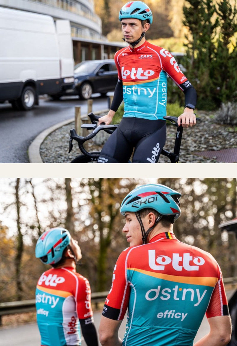 Men's Breathable Short Sleeve Cycling Jersey (Bib) Shorts Lotto-018-AC