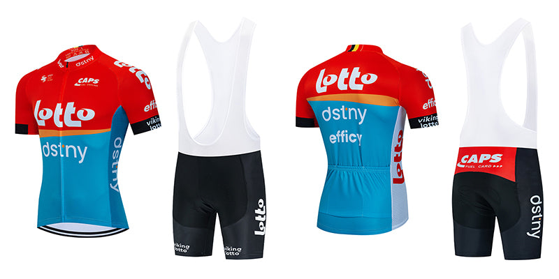 Men's Breathable Short Sleeve Cycling Jersey (Bib) Shorts Lotto-018-AC