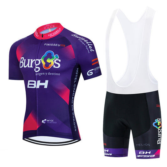 Men's Breathable Short Sleeve Cycling Jersey (Bib) Shorts Burges-003-AC