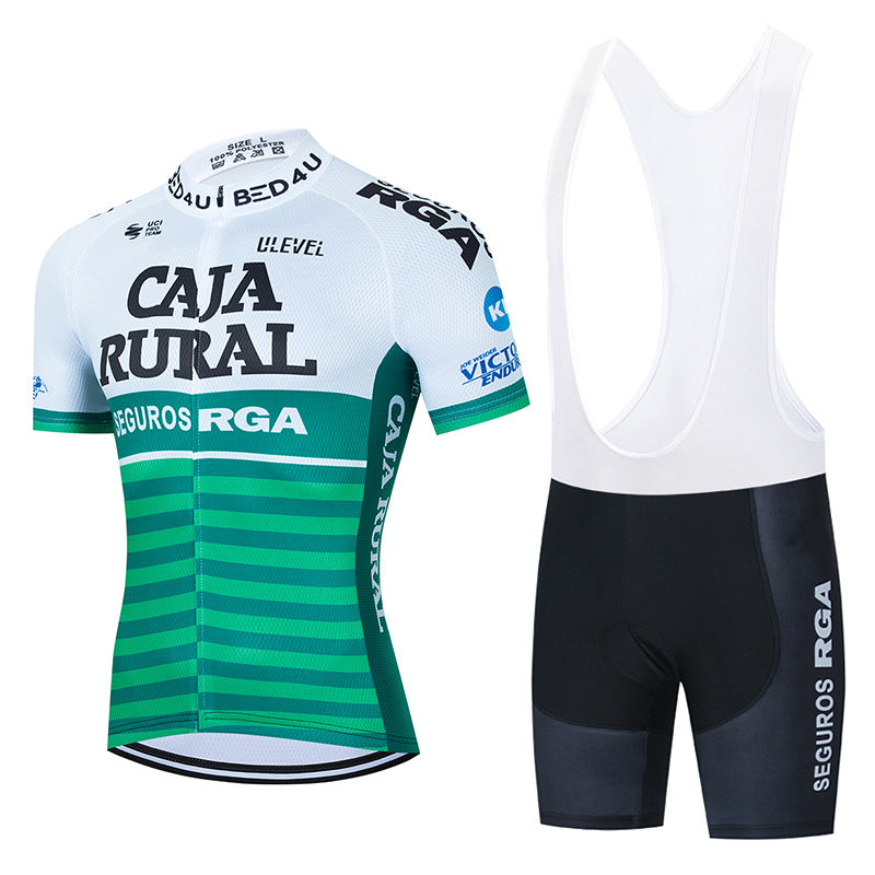 Men's Breathable Short Sleeve Cycling Jersey (Bib) Shorts Denmark-001-AC