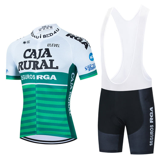 Men's Breathable Short Sleeve Cycling Jersey (Bib) Shorts Denmark-001-AC