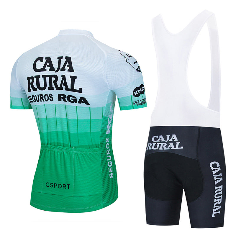 Men's Breathable Short Sleeve Cycling Jersey (Bib) Shorts Denmark-001-AC