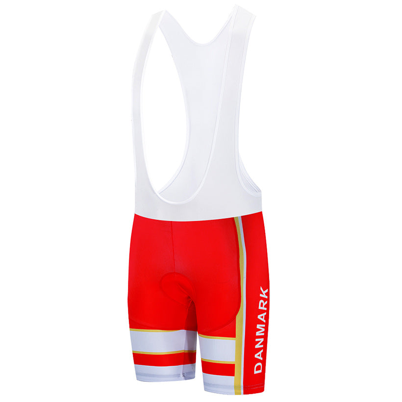 Men's Breathable Short Sleeve Cycling Jersey (Bib) Shorts Denmark-001-AC
