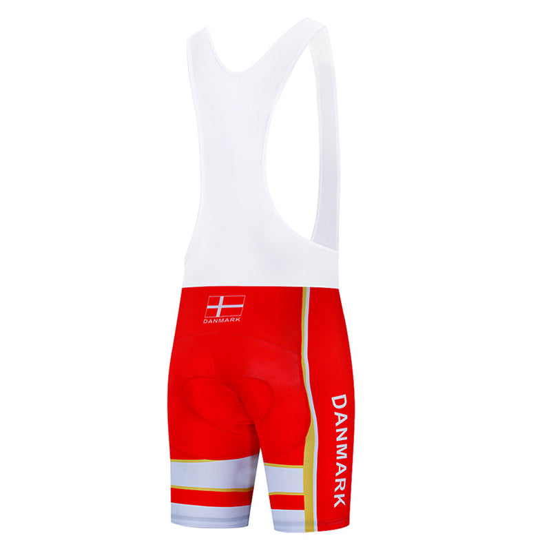 Men's Breathable Short Sleeve Cycling Jersey (Bib) Shorts Denmark-001-AC