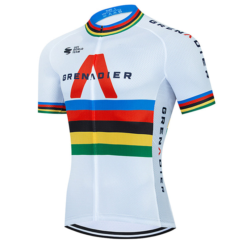 Men's Breathable Short Sleeve Cycling Jersey (Bib) Shorts Ineos-003-AC