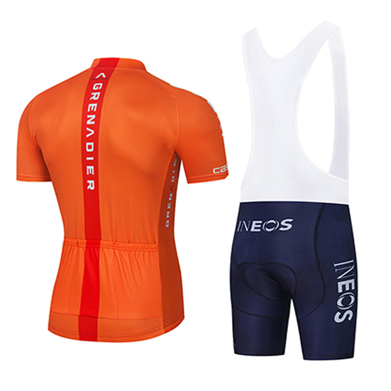 Men's Breathable Short Sleeve Cycling Jersey (Bib) Shorts Ineos-004-AC