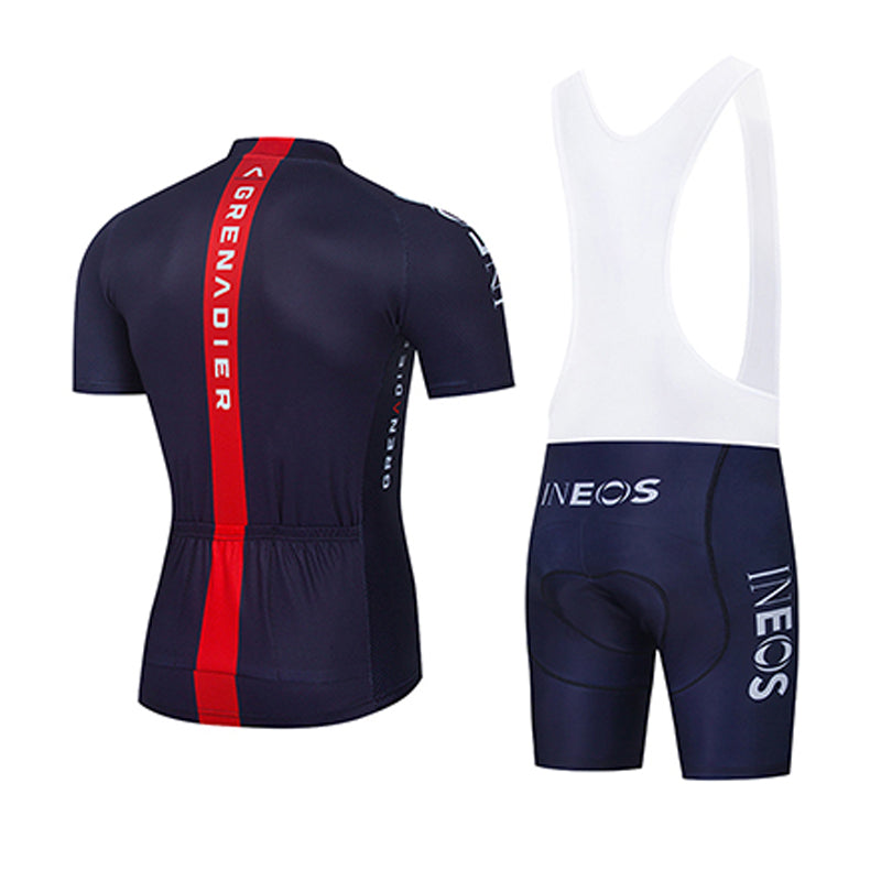Men's Breathable Short Sleeve Cycling Jersey (Bib) Shorts Ineos-005-AC
