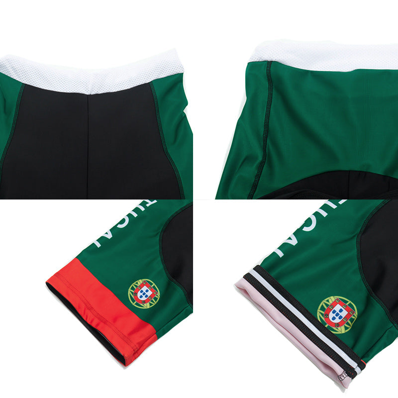 Men's Breathable Short Sleeve Cycling Jersey (Bib) Shorts Portugal-001-AC