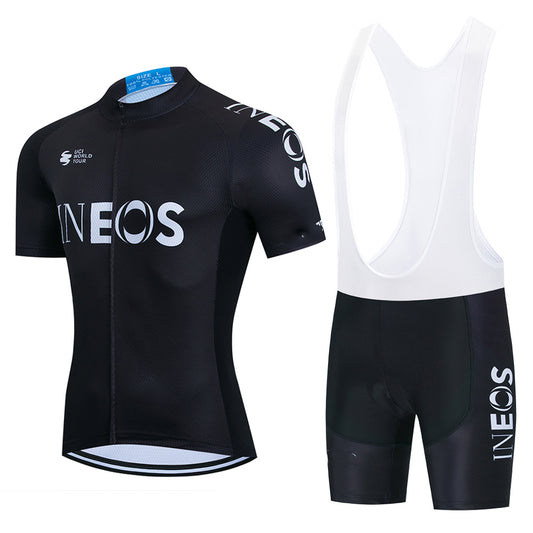 Men's Breathable Short Sleeve Cycling Jersey (Bib) Shorts Ineos-013-AC
