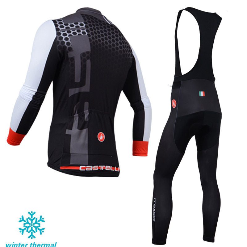 Winter Fleece Long Sleeve Cycling Jersey (Bib) Pants 103