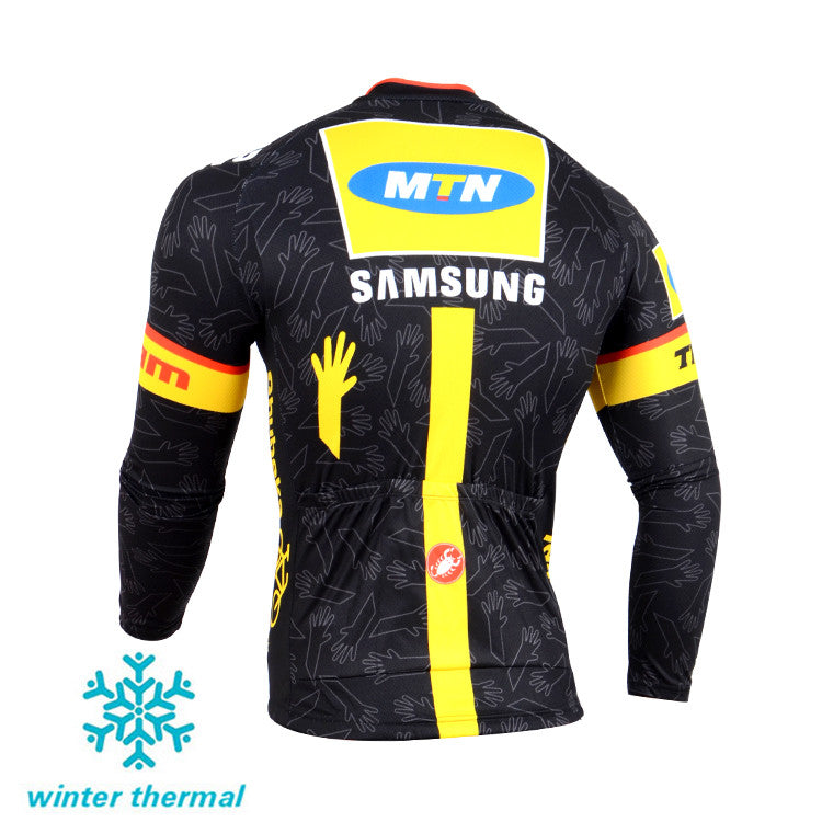 Winter Fleece Long Sleeve Cycling Jersey (Bib) Pants 064