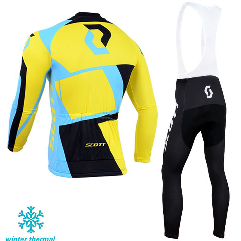 Winter Fleece Long Sleeve Cycling Jersey (Bib) Pants 100