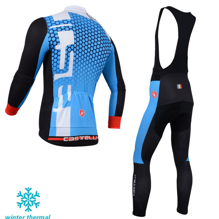 Winter Fleece Long Sleeve Cycling Jersey (Bib) Pants 105