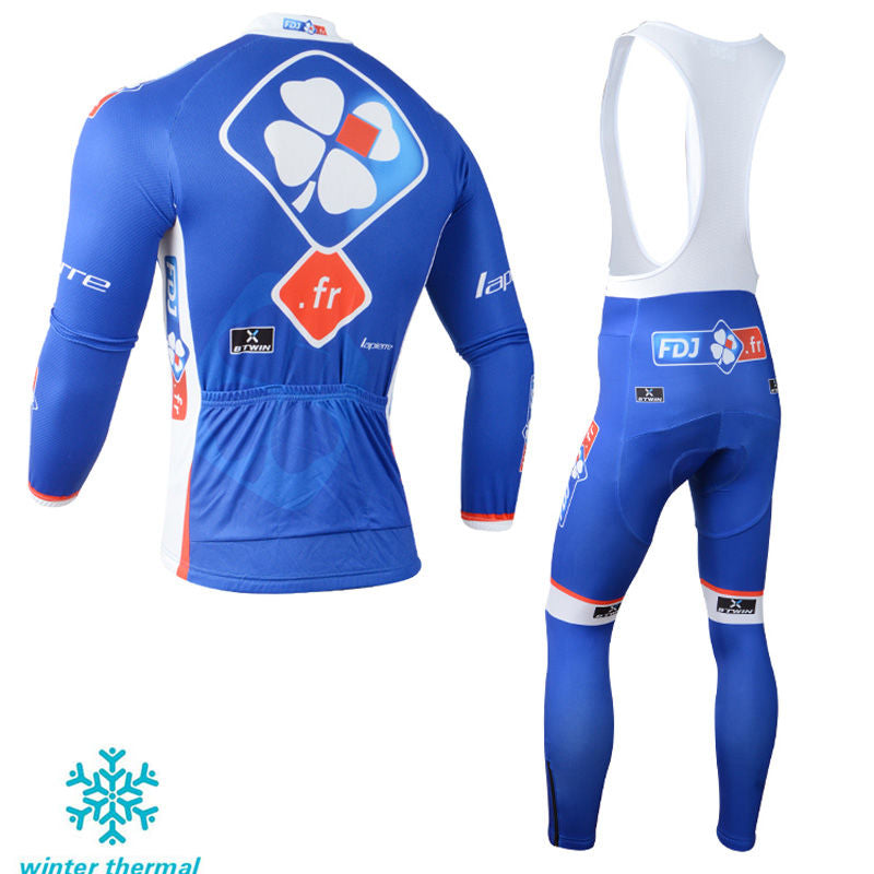 Winter Fleece Long Sleeve Cycling Jersey (Bib) Pants 106