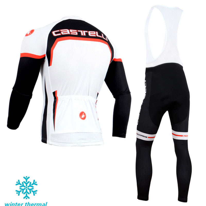 Winter Fleece Long Sleeve Cycling Jersey (Bib) Pants 111