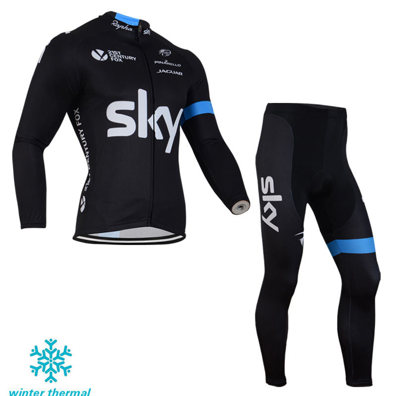 Winter Fleece Long Sleeve Cycling Jersey (Bib) Pants 133