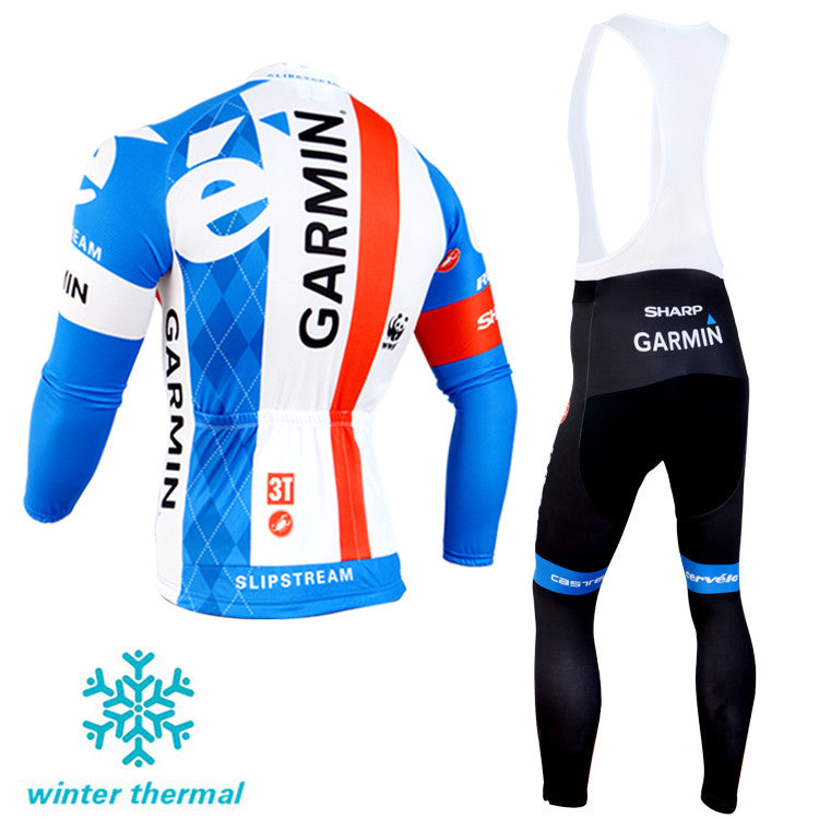 Winter Fleece Long Sleeve Cycling Jersey (Bib) Pants 082
