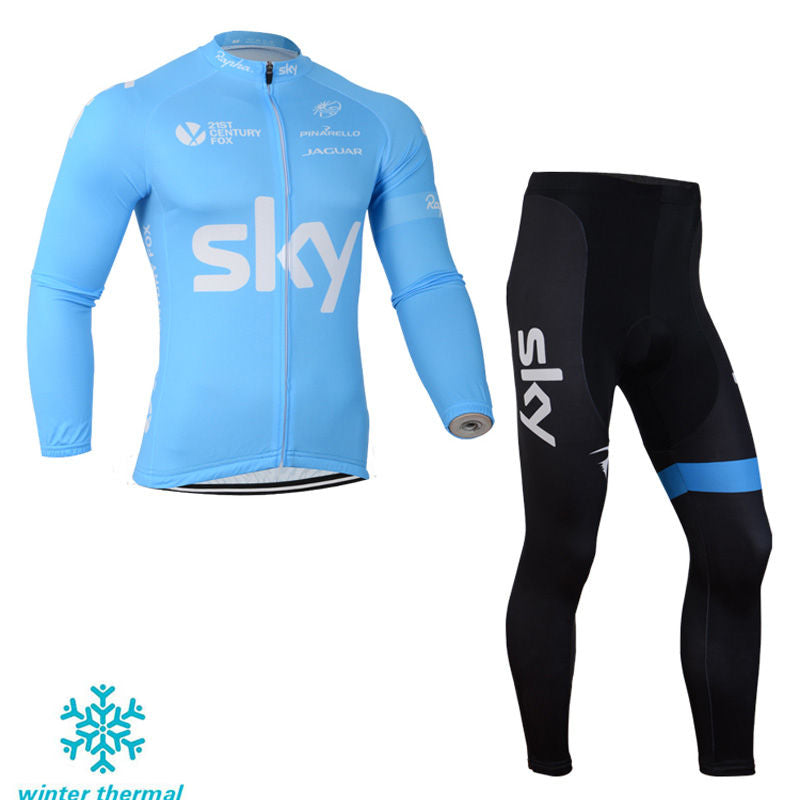Winter Fleece Long Sleeve Cycling Jersey (Bib) Pants 132