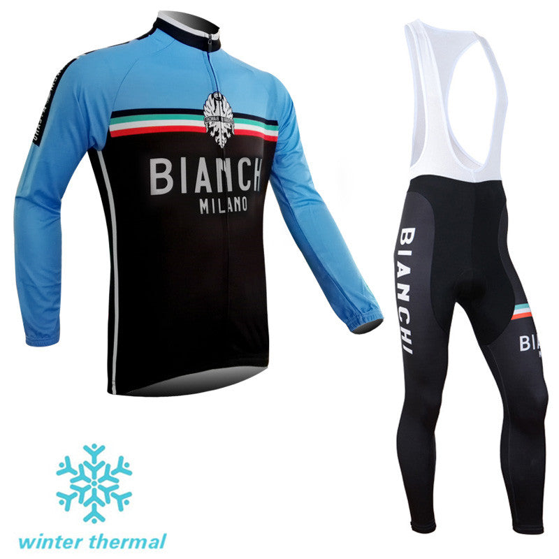 Winter Fleece Long Sleeve Cycling Jersey (Bib) Pants 095