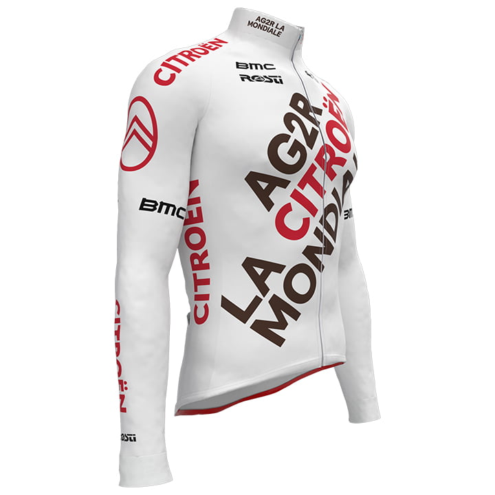 AG2R CITRO?N TEAM LONG SLEEVE JERSEY Bib Pants WHITE - MAROON - RED