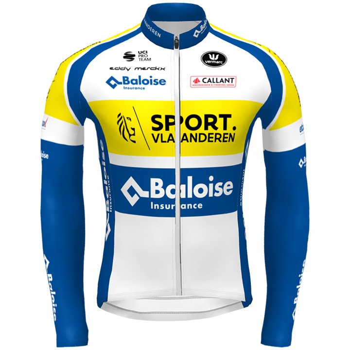 SPORT VLAANDEREN-BALOISE LONG SLEEVE JERSEY Bib Pants BLUE - YELLOW