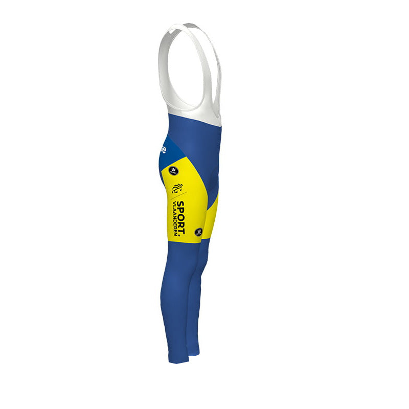 SPORT VLAANDEREN-BALOISE LONG SLEEVE JERSEY Bib Pants BLUE - YELLOW