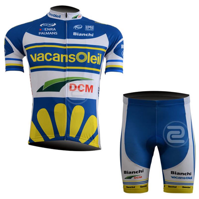 Men's Short Sleeve Cycling Jersey (Bib) Shorts Bianchi-001