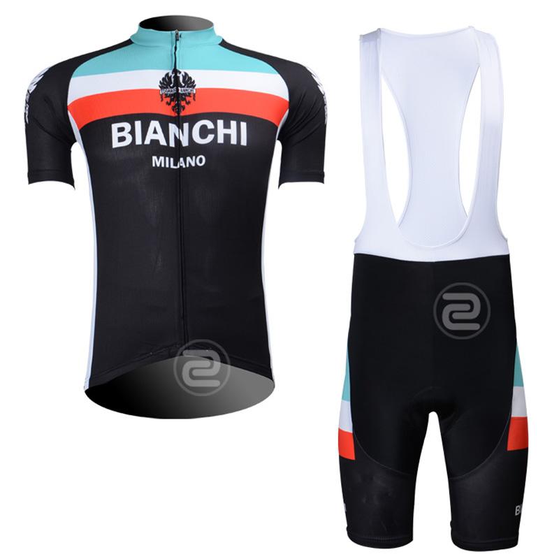 Men's Short Sleeve Cycling Jersey (Bib) Shorts Bianchi-003