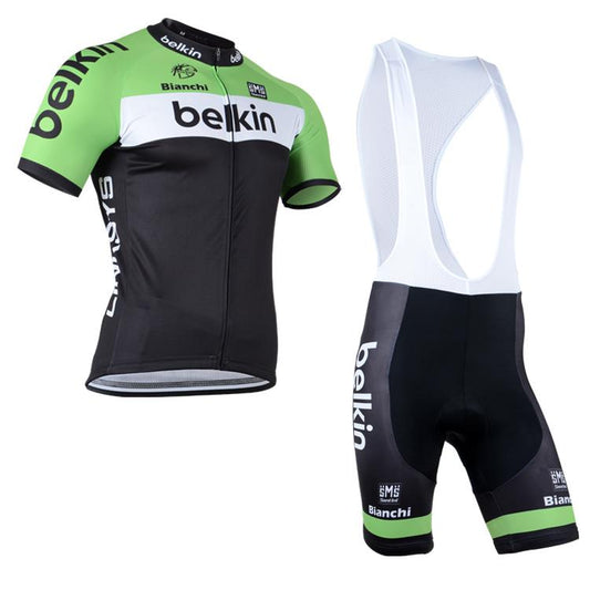 Men's Short Sleeve Cycling Jersey (Bib) Shorts Bianchi-004