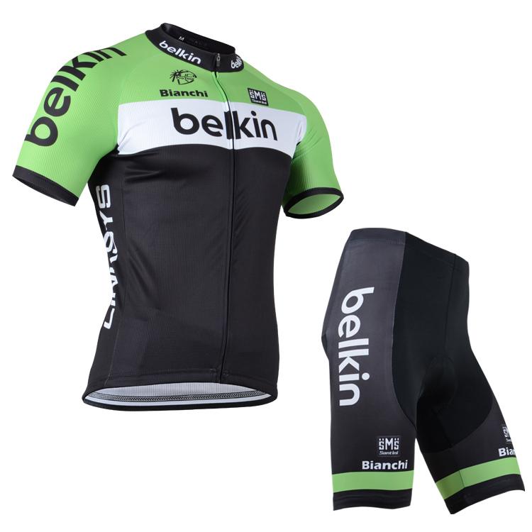 Men's Short Sleeve Cycling Jersey (Bib) Shorts Bianchi-004