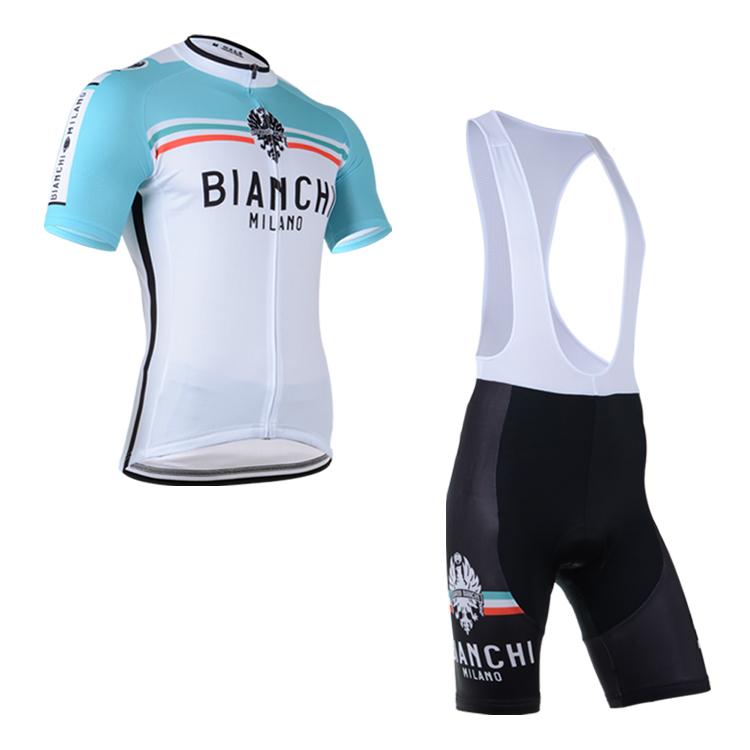Men's Short Sleeve Cycling Jersey (Bib) Shorts Bianchi-006