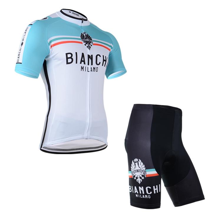 Men's Short Sleeve Cycling Jersey (Bib) Shorts Bianchi-006