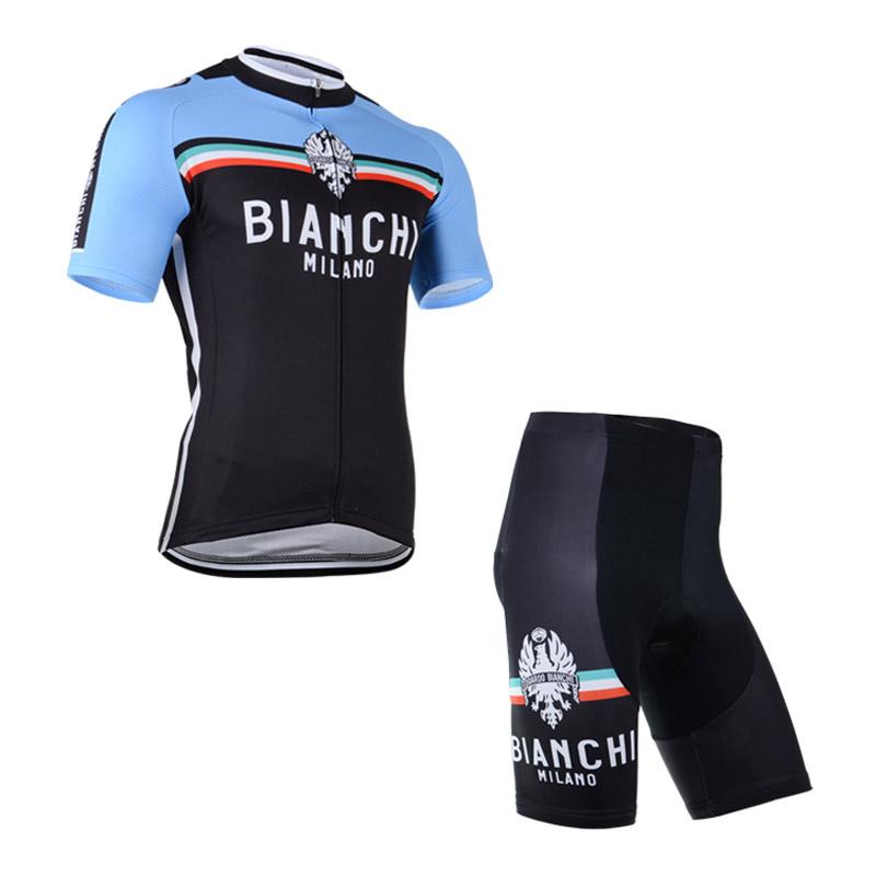 Men's Short Sleeve Cycling Jersey (Bib) Shorts Bianchi-007